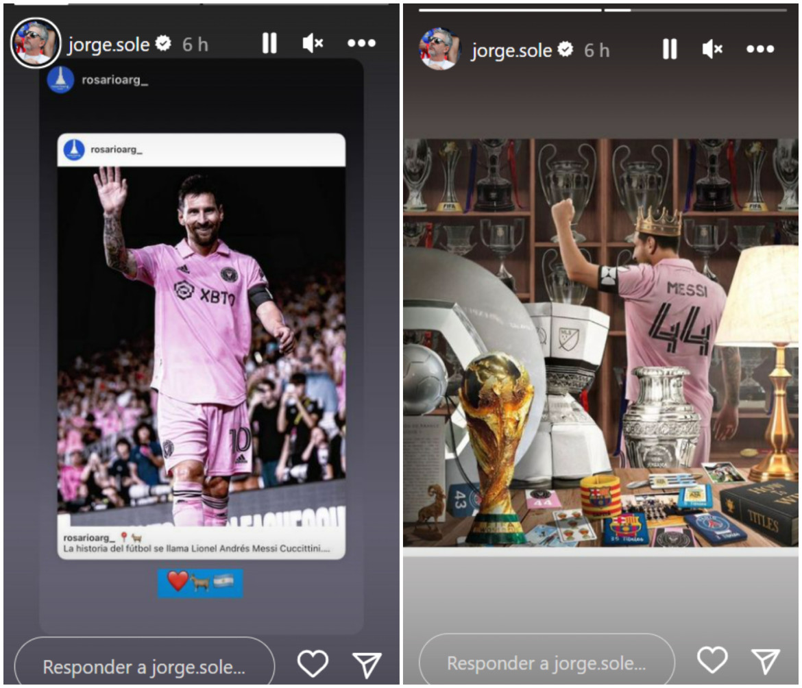 Las historias del papá de Messi. Foto: Instagram.