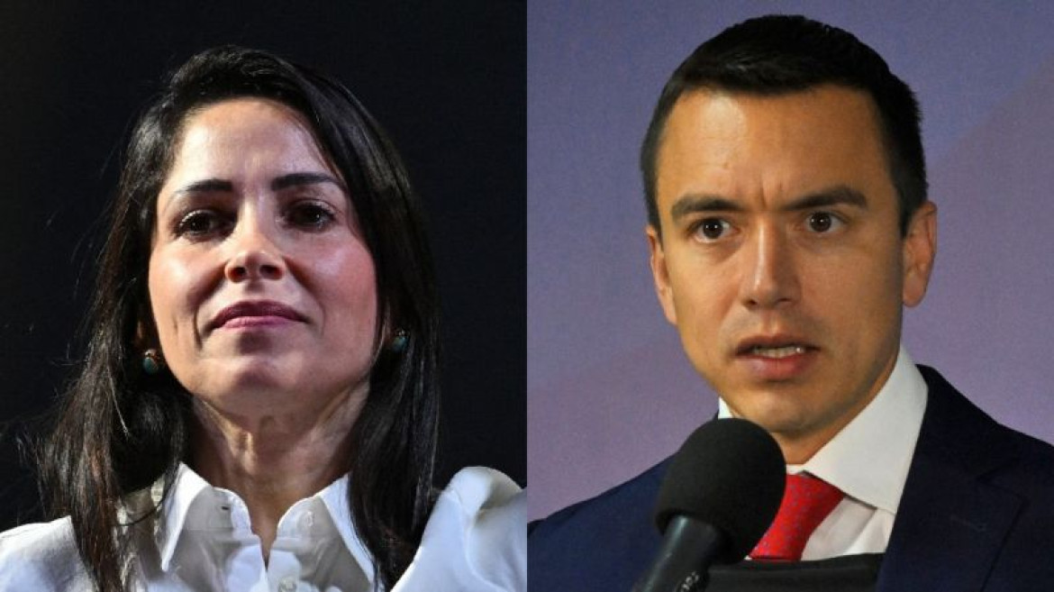 Luisa González y Daniel Noboa, contendientes en la segunda vuelta de las elecciones en Ecuador