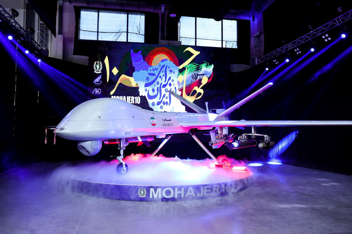 Mohajer-10, dron de Irán. Foto: Reuters.