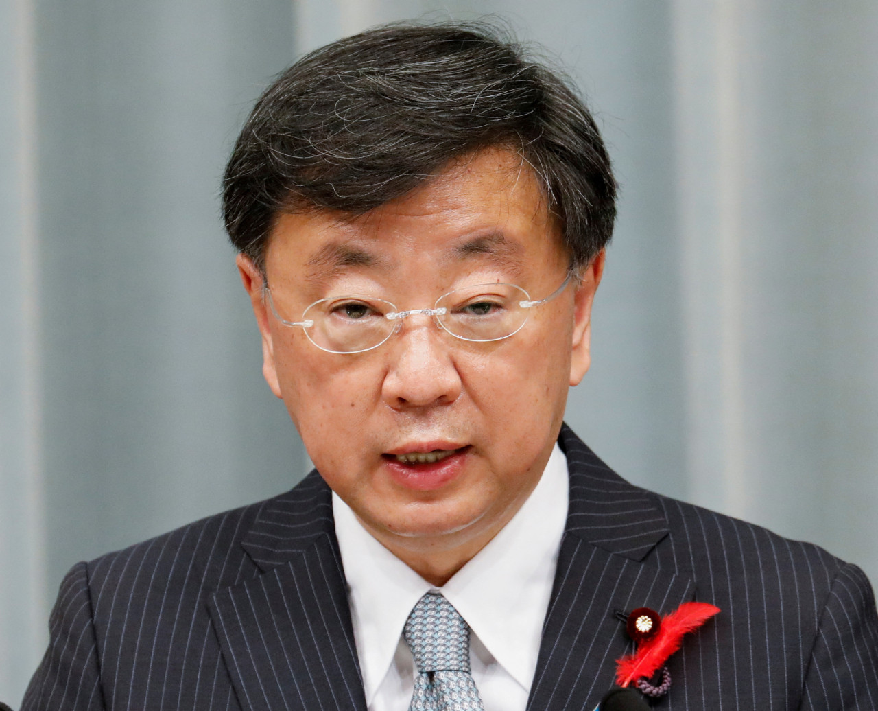 El portavoz del Ejecutivo japonés, Hirokazu Matsuno. Foto: Reuters.