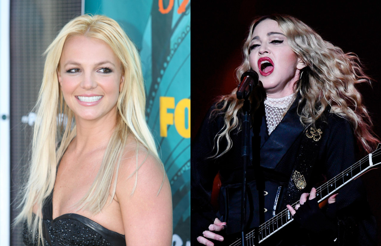 Britney Spears y Madonna. Fotos: NA.