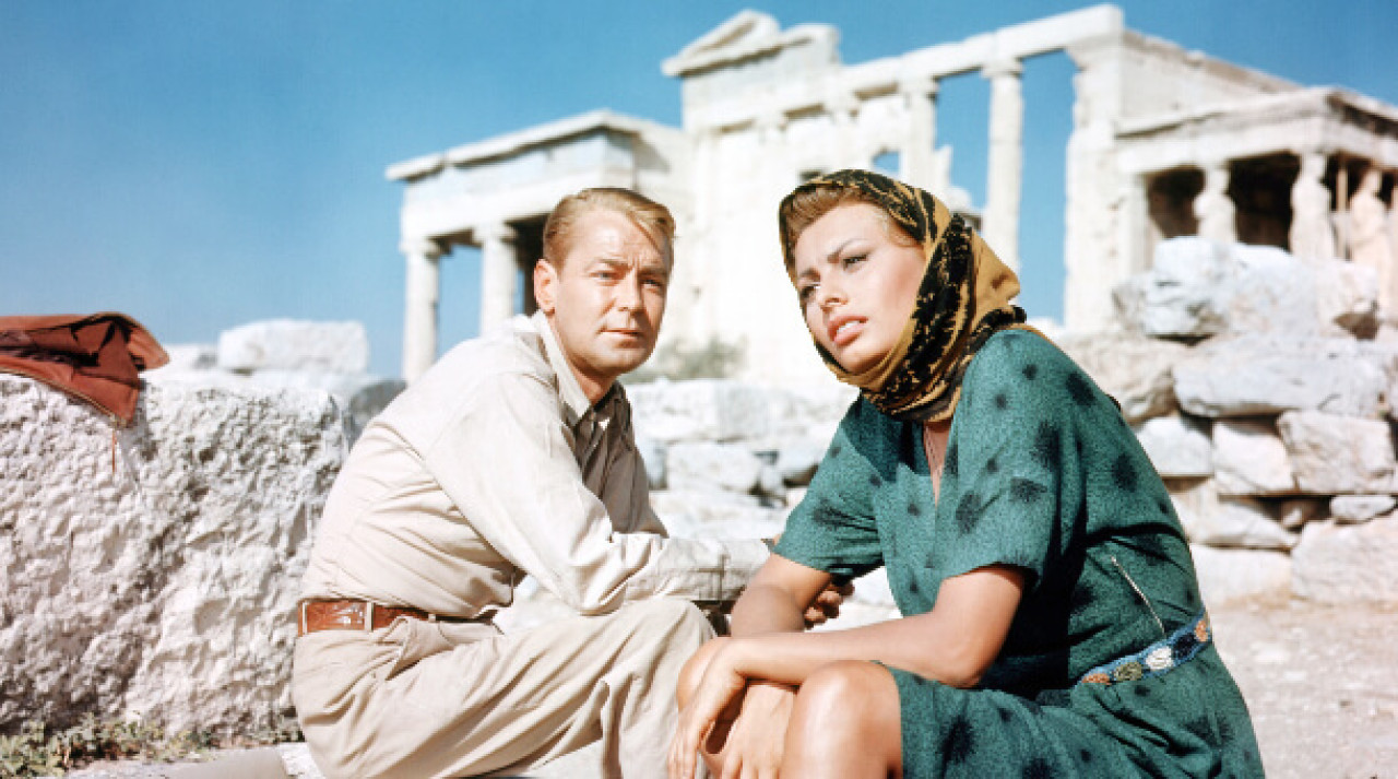 Sofia Loren en la película "The boy on a doplhin" (1957) filmada en Hydra. Foto:Visitgreece.gr