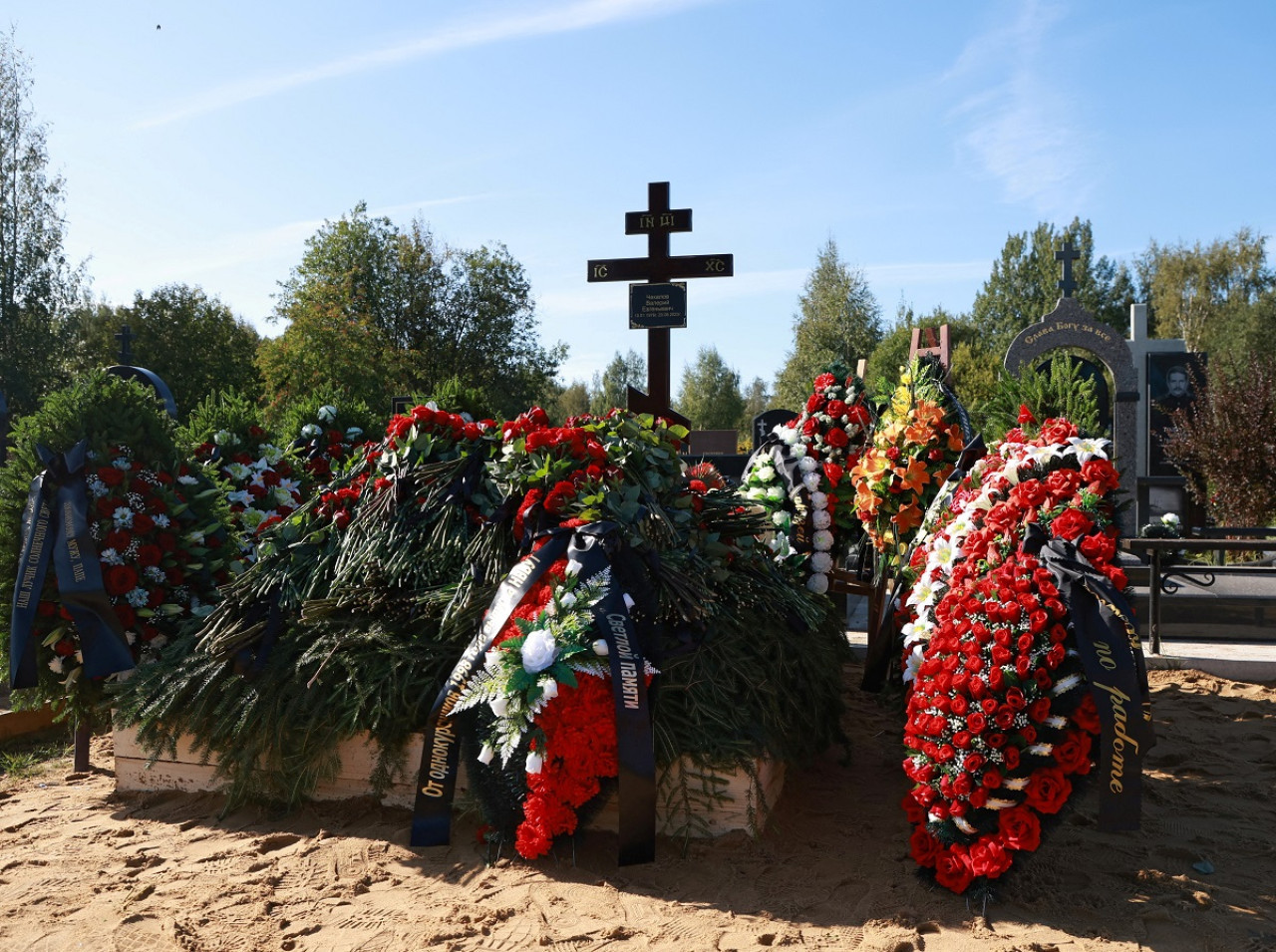 La tumba del líder del Grupo Wagner, Yevgueni Prigozhin. Foto: Reuters.