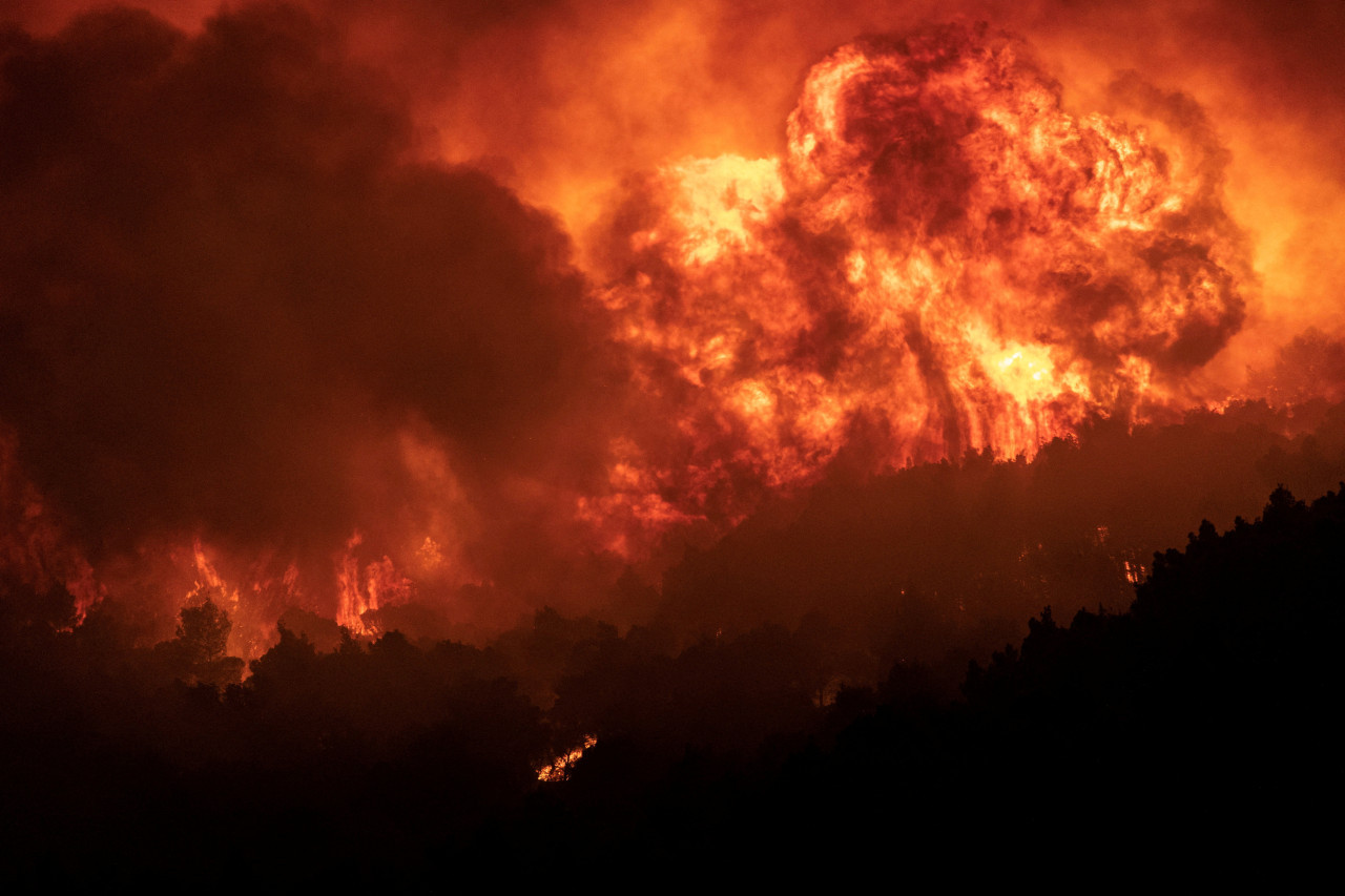 Incendio forestales en Grecia. Foto: Reuters
