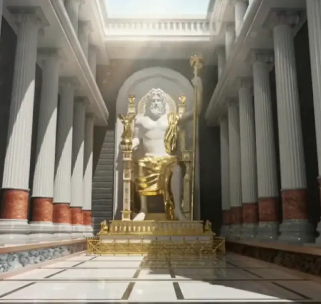 La Estatua de Zeus en Olimpia . Foto: Twitter/ @archeology_art