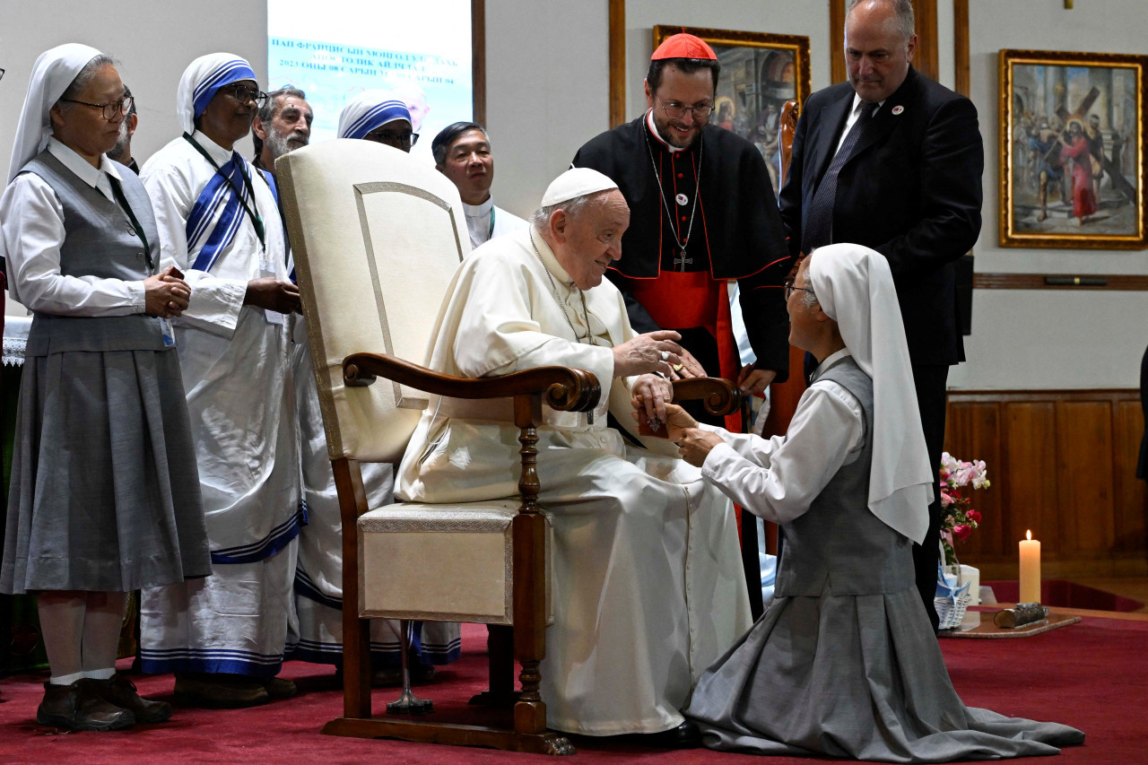 Papa Francisco en Mongolia. Foto: REUTERS.