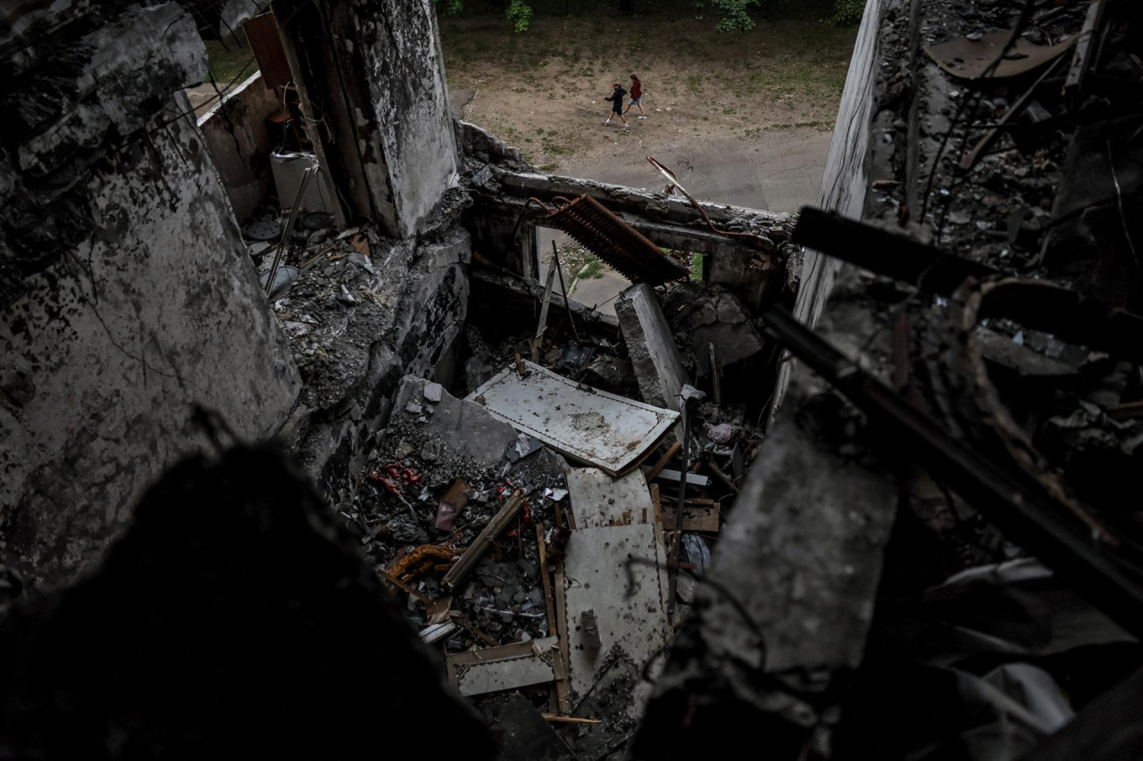Guerra en Ucrania, bombardeo. Foto: EFE