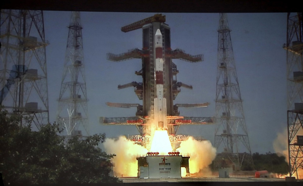 El lanzamiento de Aditya-L1. Foto: EFE.
