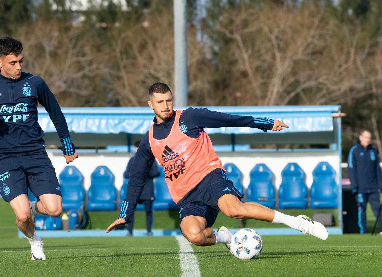 Entrenamiento de la Selección Argentina. Foto: NA.