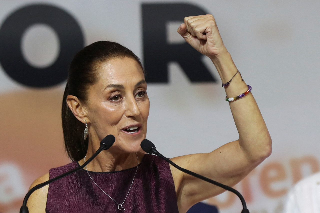 Claudia Sheinbaum, candidata presidencial del oficialismo en México. Foto: Reuters.