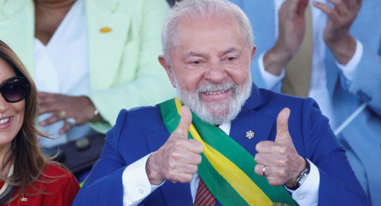 Luiz Inácio Lula da Silva , y su esposa Rosangela. Foto: Reuters.