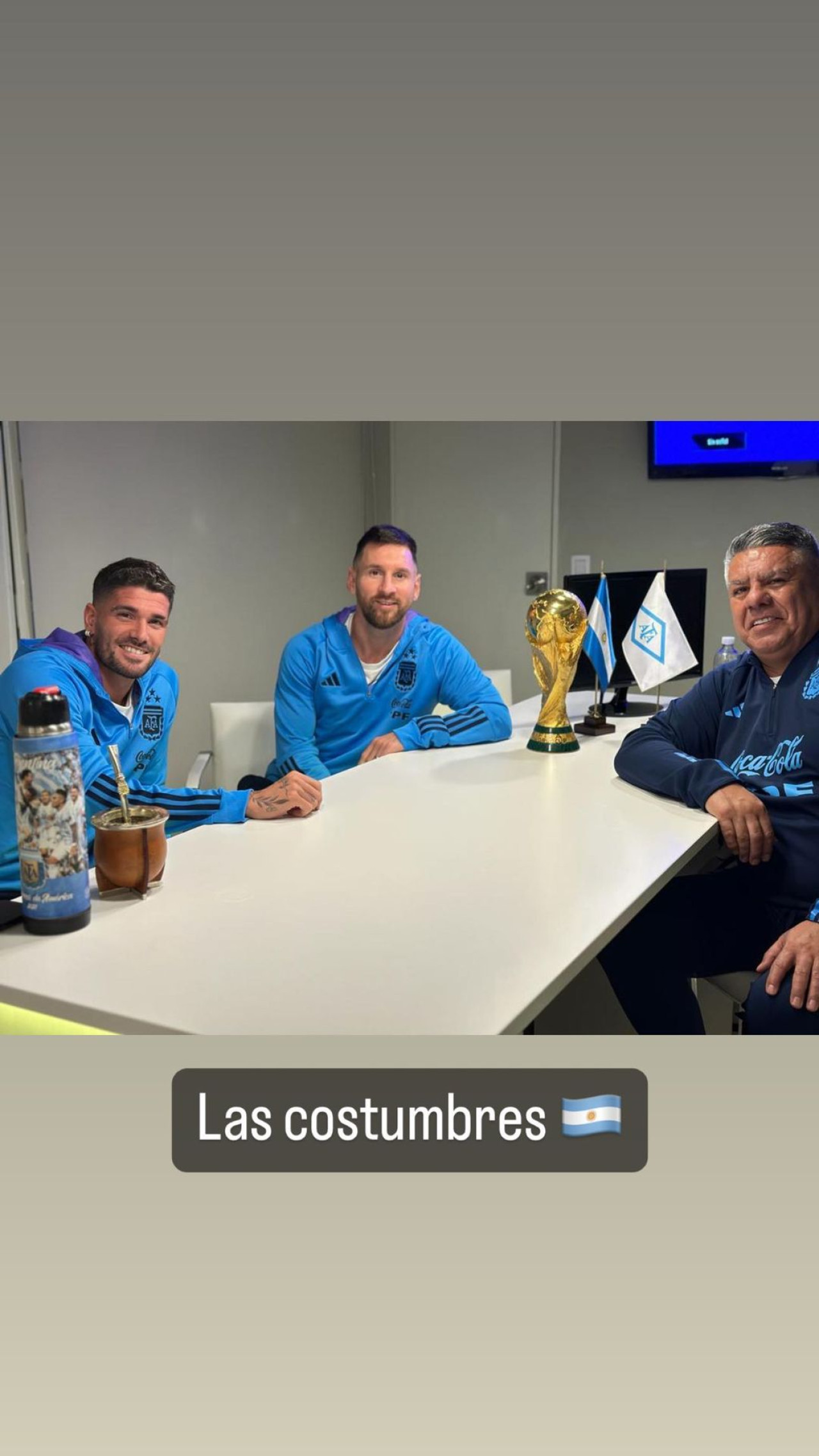 La publicación de Claudio "Chiqui" Tapia. Foto: Instagram @chiquitapia.