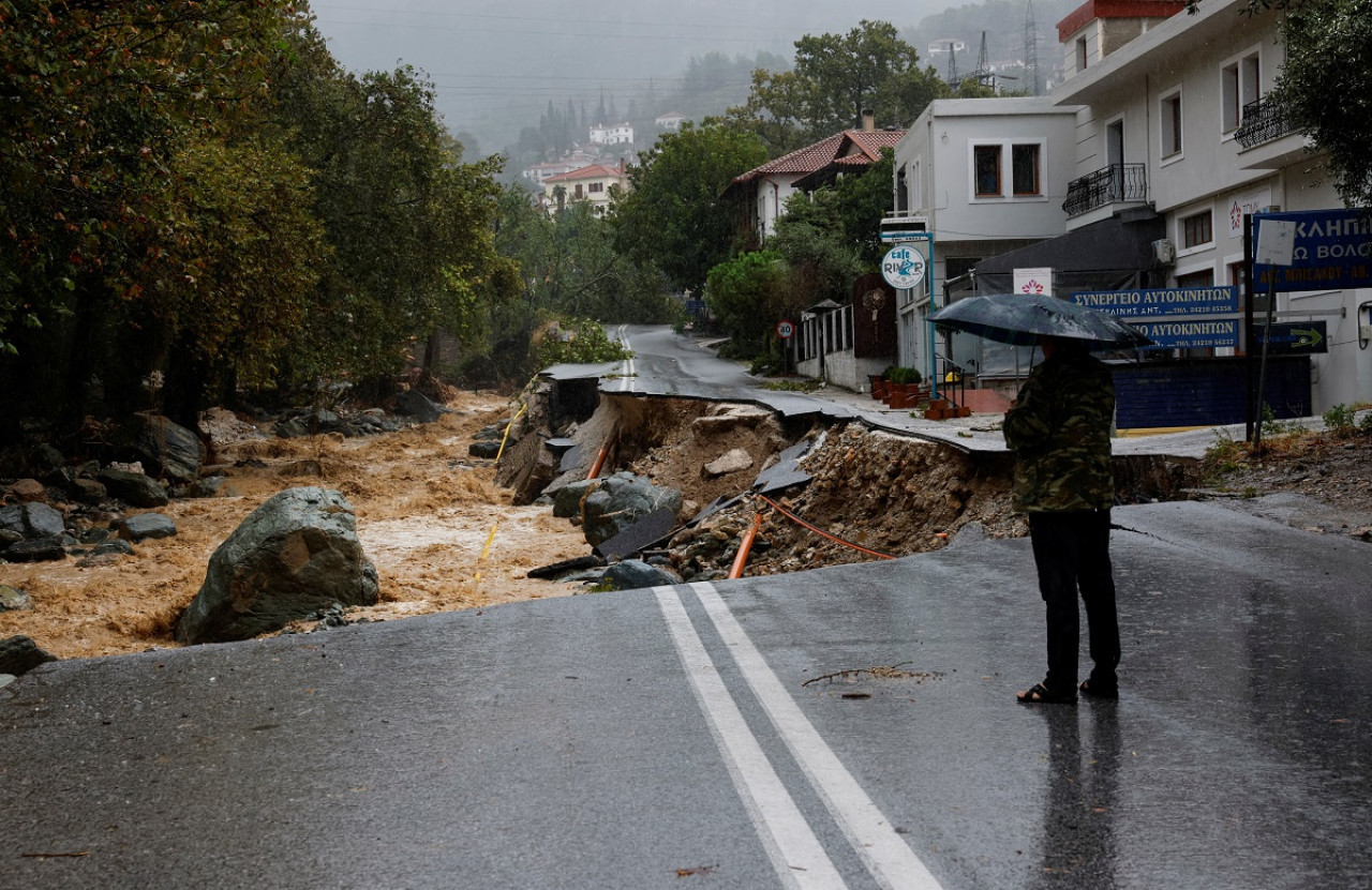 El impacto que generó la tormenta "Daniel" en Volos, Grecia. Foto: Reuters.