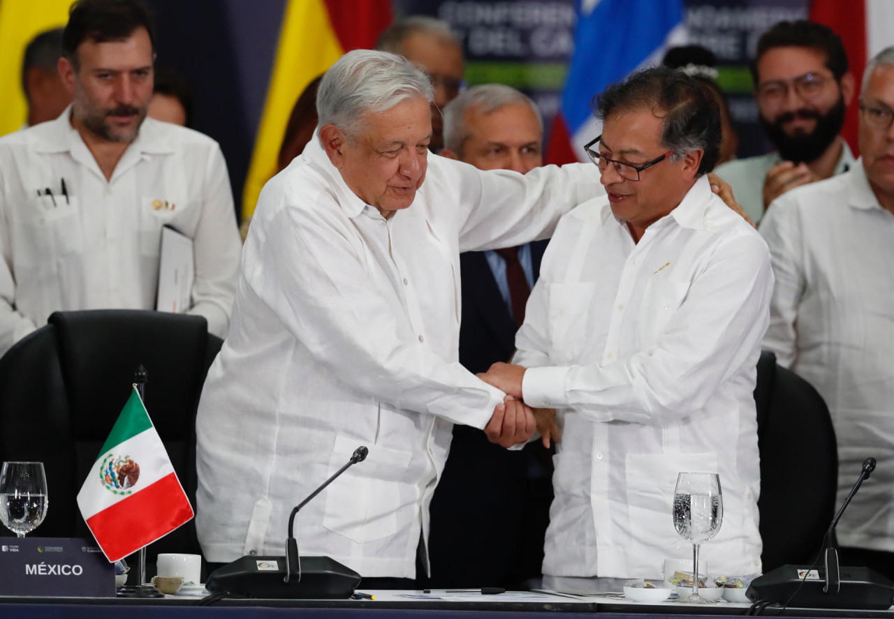 López Obrador y Petro, cumbre contra las drogas. Foto: EFE