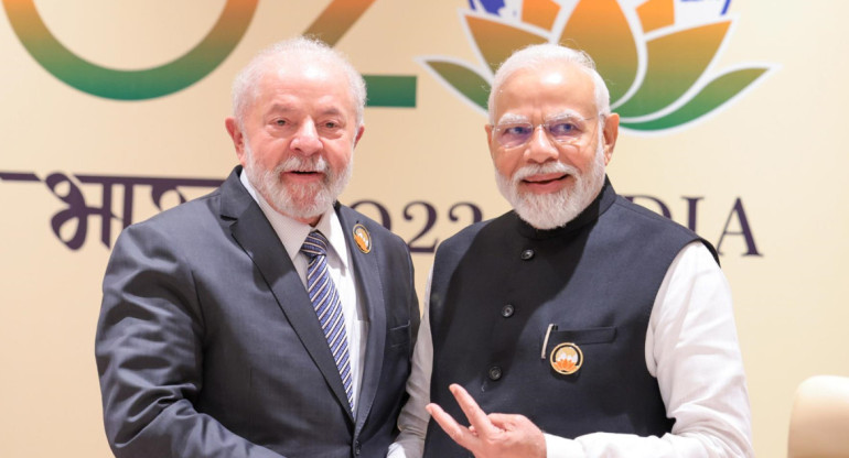 Cumbre del G20 en India, reunión de mandatarios. Foto: EFE.