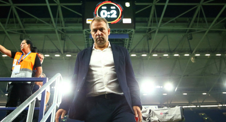 Hansi Flick fue despedido como técnico de la selección de Alemania. Foto: Reuters.