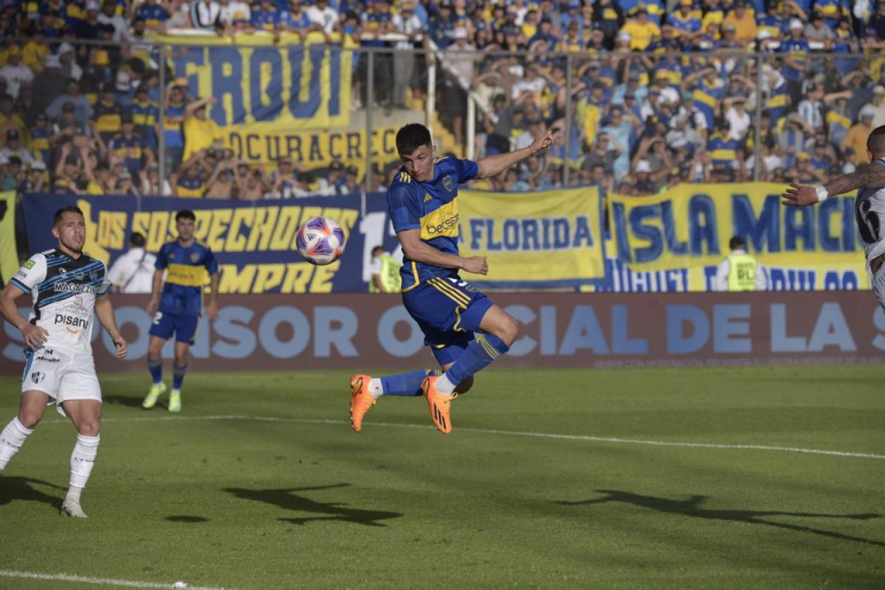 Ezequiel Bullaude convirtió su primer gol en Boca. Foto: X @Copa_Argentina.