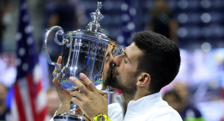 Novak Djokovic, campeón del US Open 2023. Foto: Reuters.