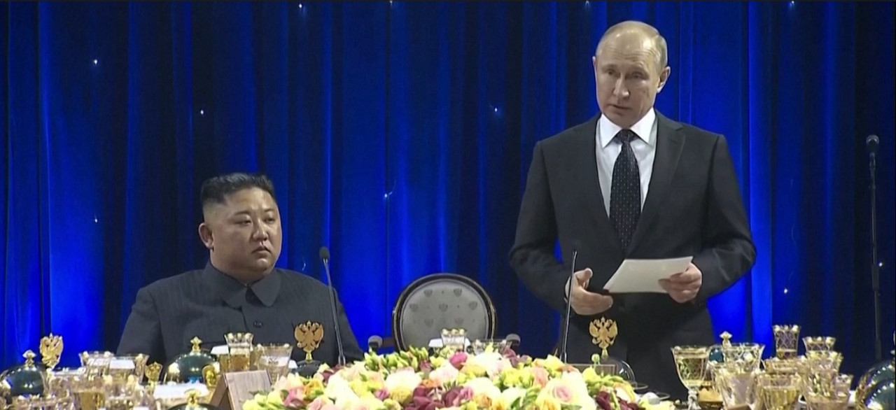 Kim Jong-un y Vladímir Putin. Foto: Reuters.