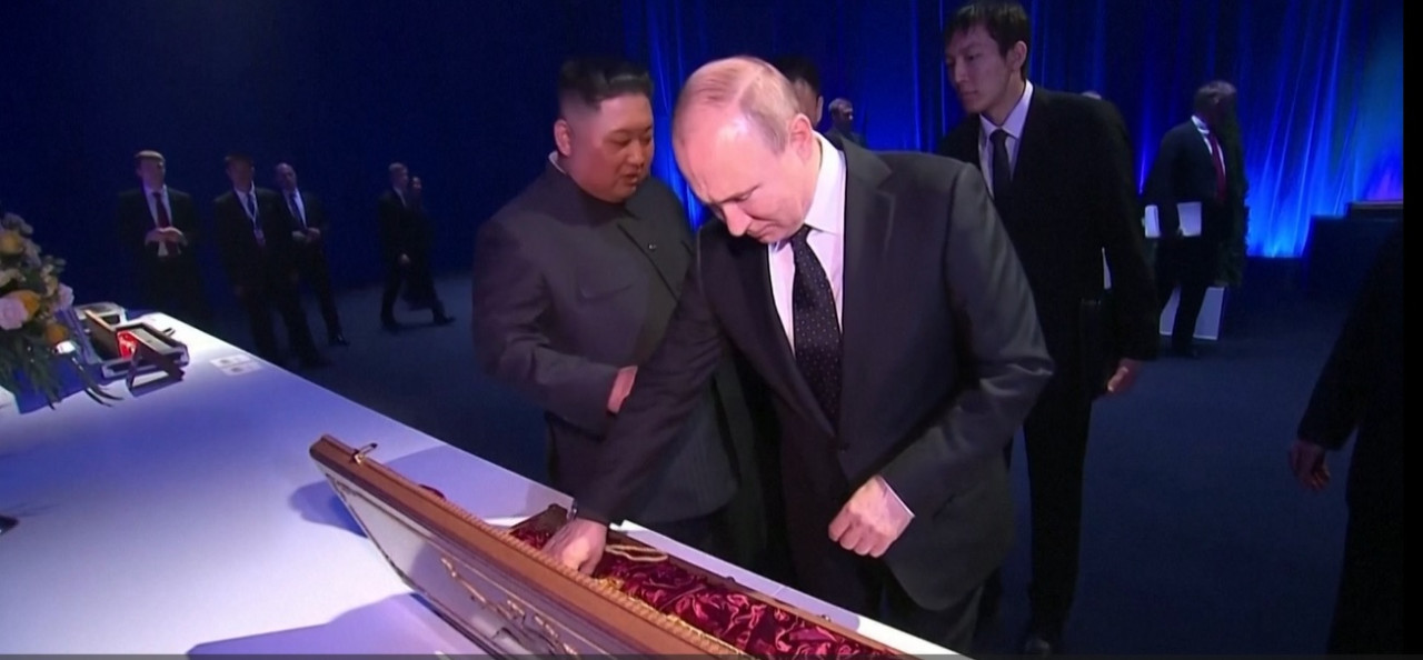 Kim Jong-un y Vladímir Putin. Foto: Reuters.