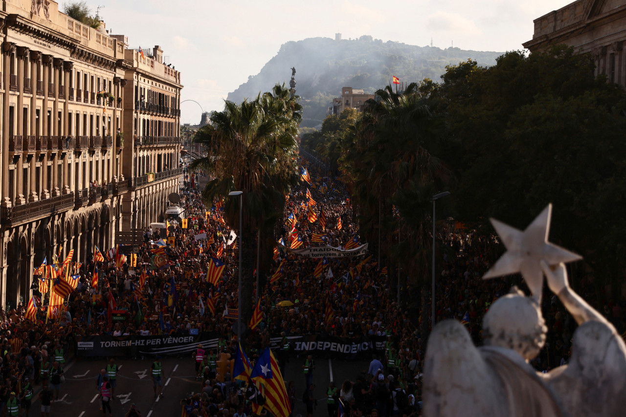 El pedido por amnistía y referéndum en Cataluña. Foto: Reuters.
