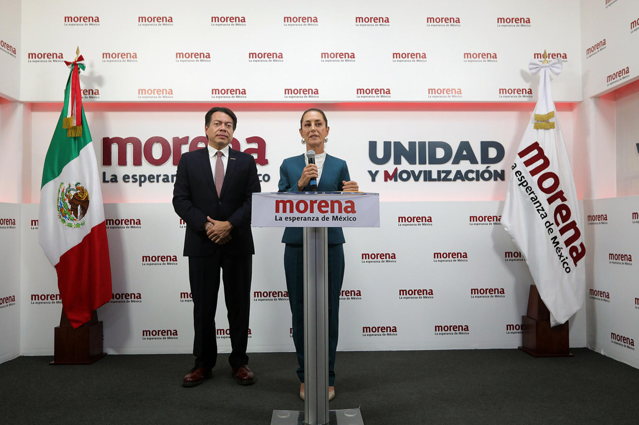 Claudia Sheinbaum, candidata presidencial del oficialismo en México. Foto: EFE.