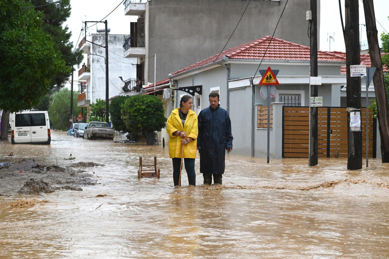 Continúan las inundaciones en Grecia. Foto: EFE