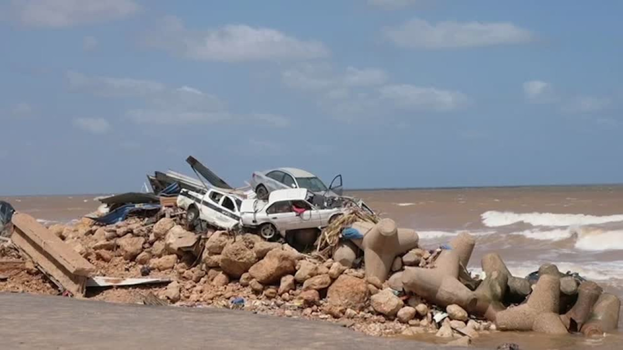 Ciclón Daniel en Libia. Foto: Reuters.