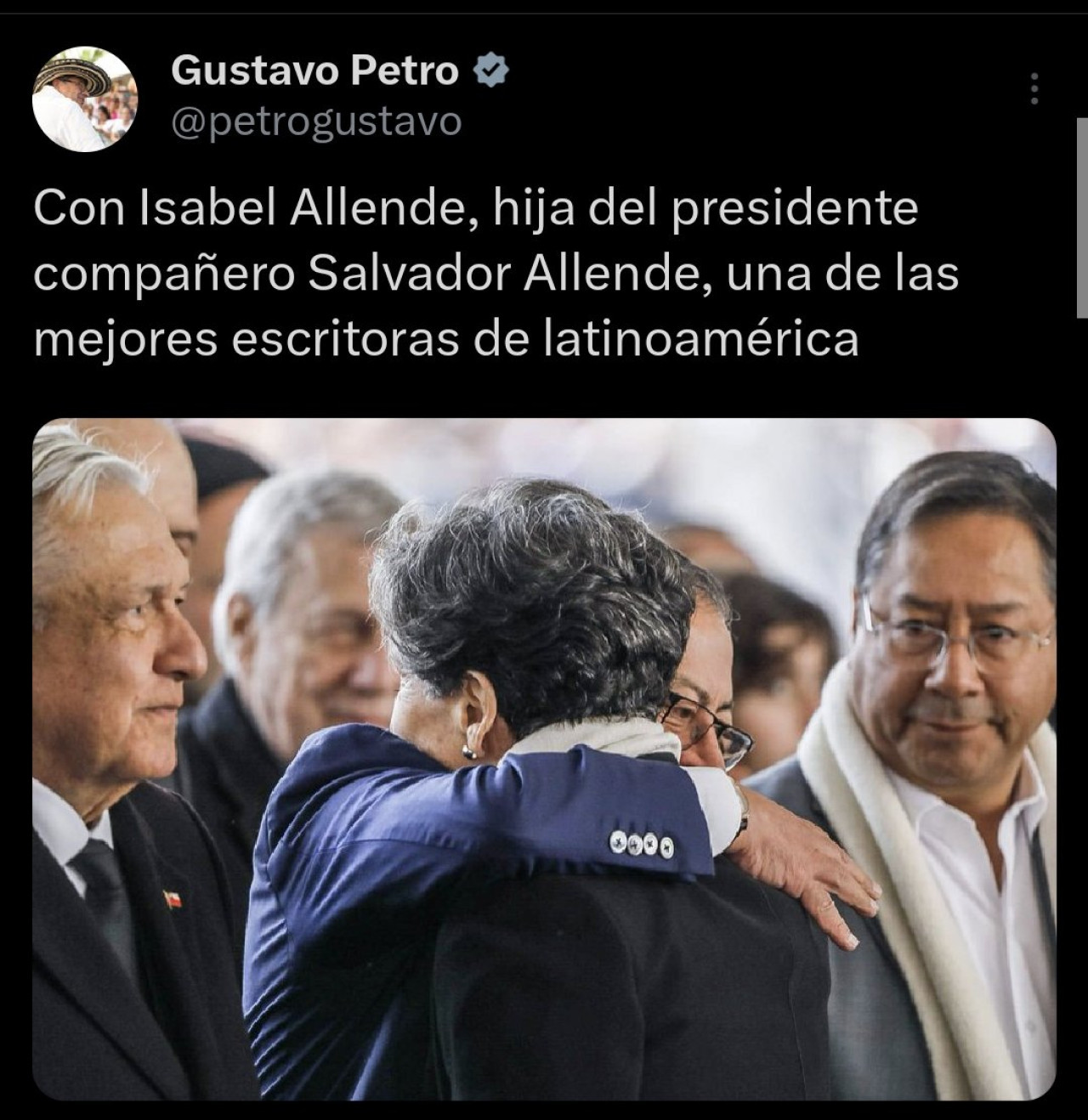 El posteo fallido de Gustavo Petro, presidente de Colombia. Foto: Twitter.