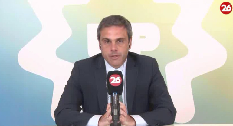 Guillermo Michel en Canal 26. Foto: captura video