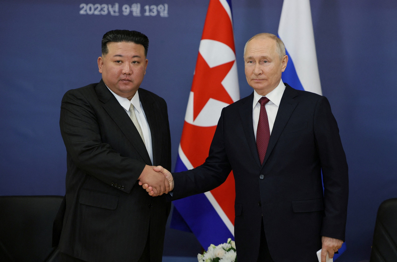 Kim Jon-Un y Vladimir Putin. Foto: Reuters.