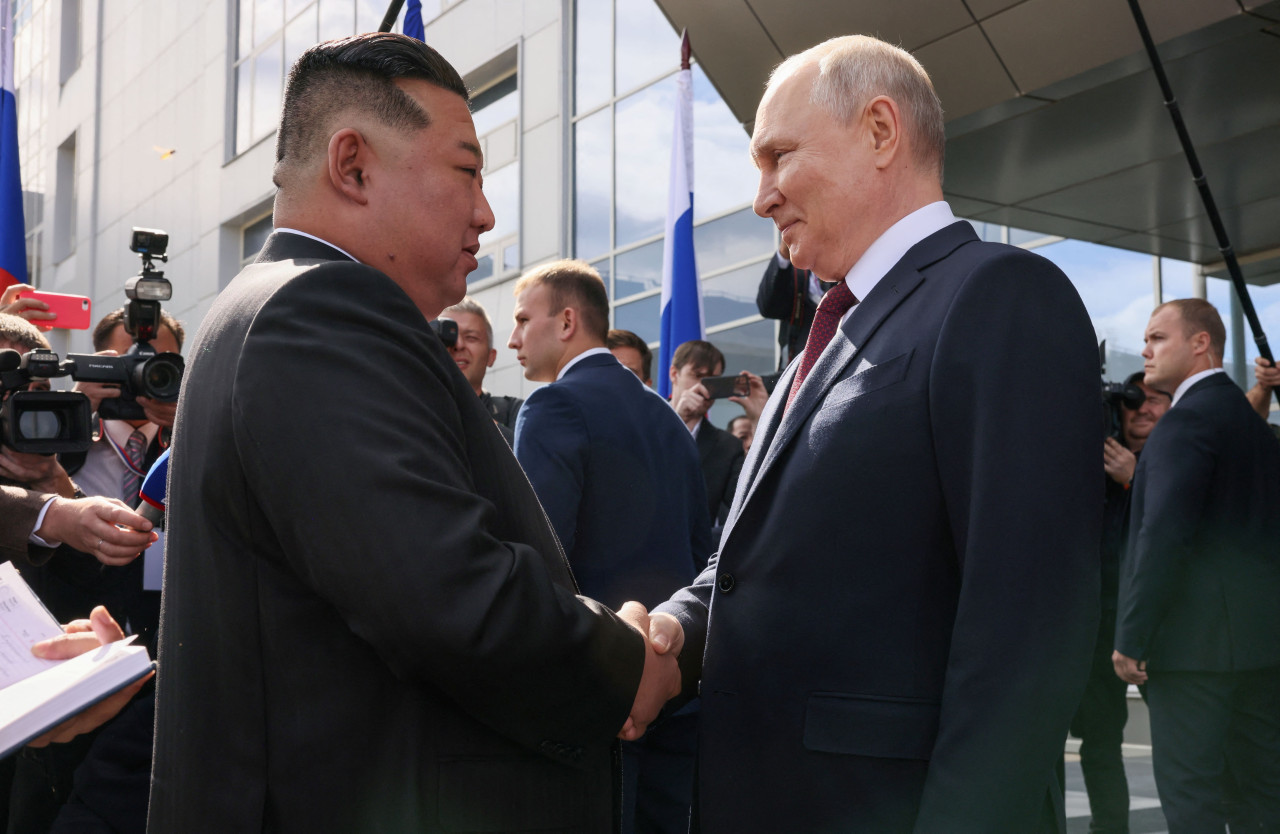 Cumbre entre Vladimir Putin y Kim Jong-un. Foto: Reuters.