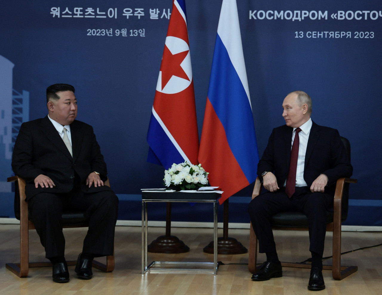 Kim Jong-Un y Vladimir Putin. Foto: Reuters.