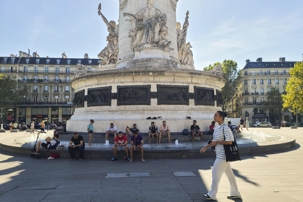 Ola de calor en Francia. Foto: EFE