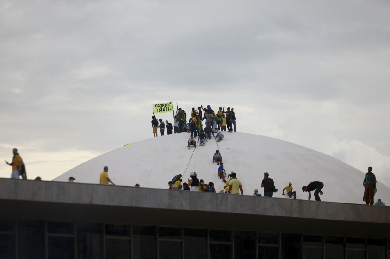 Intento de golpe de estado en Brasil en enero de 2023. Foto: NA.