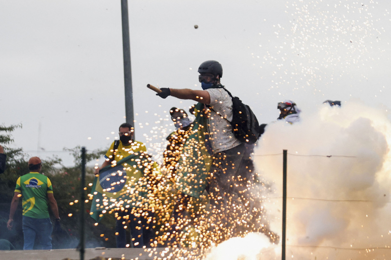 Intento de golpe de estado en Brasil en enero de 2023. Foto: NA.