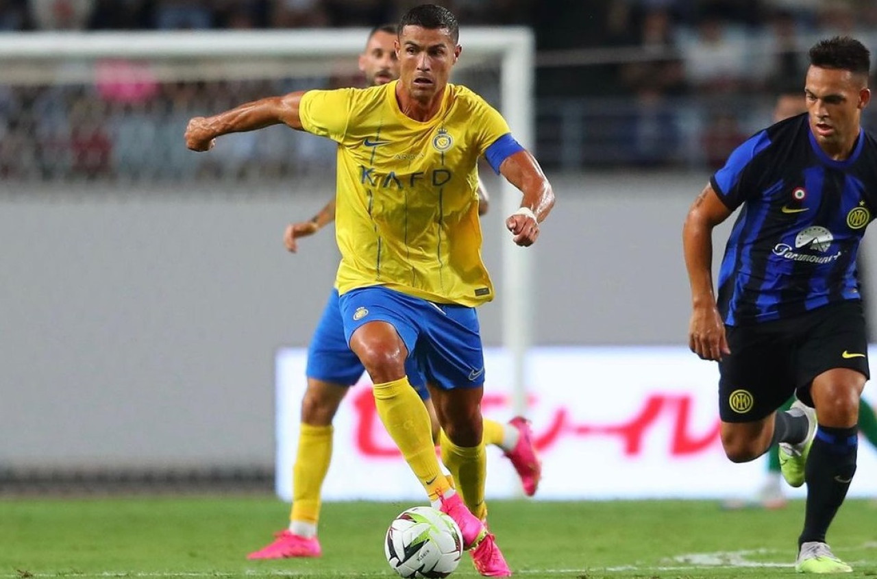El Al Nassr de Cristiano jugó un amistoso ante el Inter de Lautaro Martínez. Foto: Instagram @cristiano.