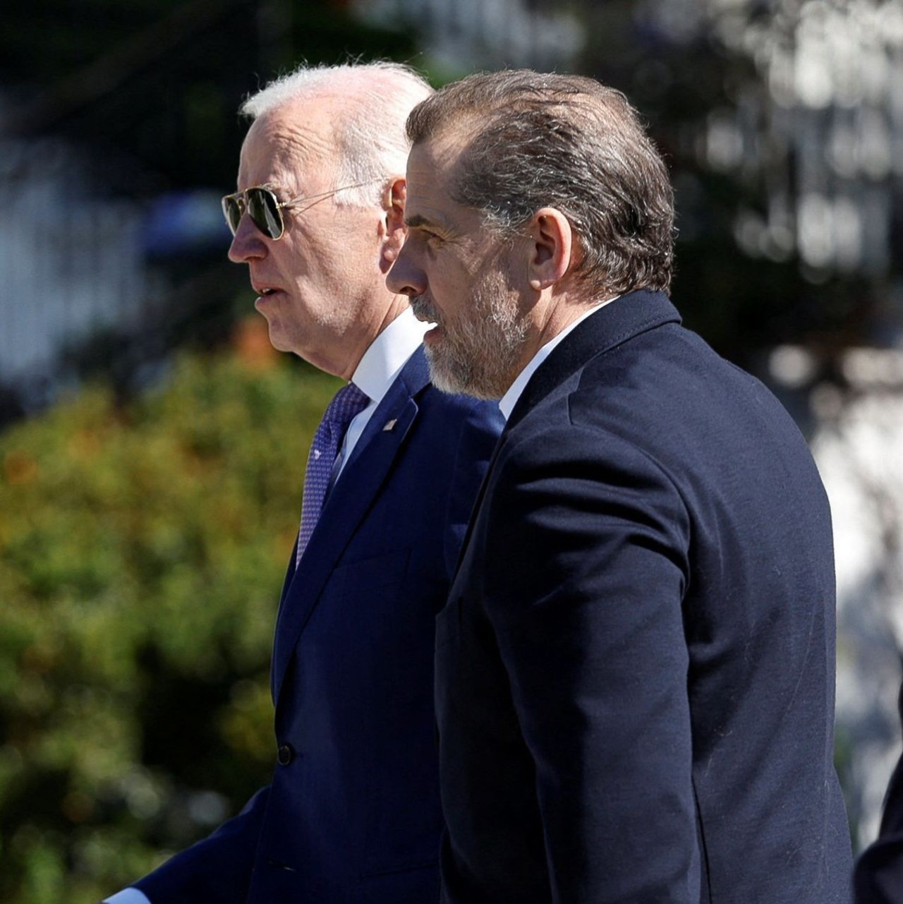 Hunter Biden y Joe Biden. Foto: Reuters