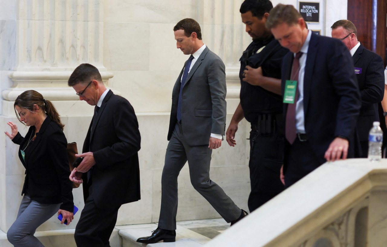 Mark Zuckerberg en el capitolio. Foto: Reuters