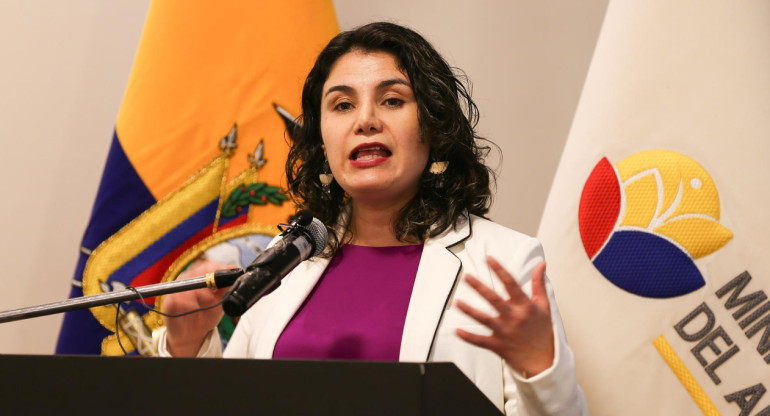 La subsecretaria de Cambio Climático del Ministerio ecuatoriano de Ambiente, Karina Barrera. Foto: EFE.