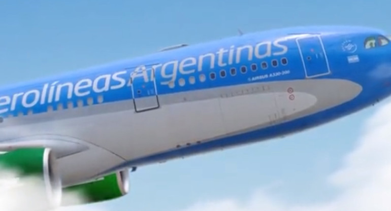 Aerolíneas Argentinas. Foto: captura video