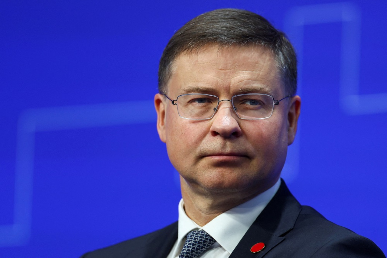 Valdis Dombrovskis, vicepresidente ejecutivo de la CE. Foto: Reuters.