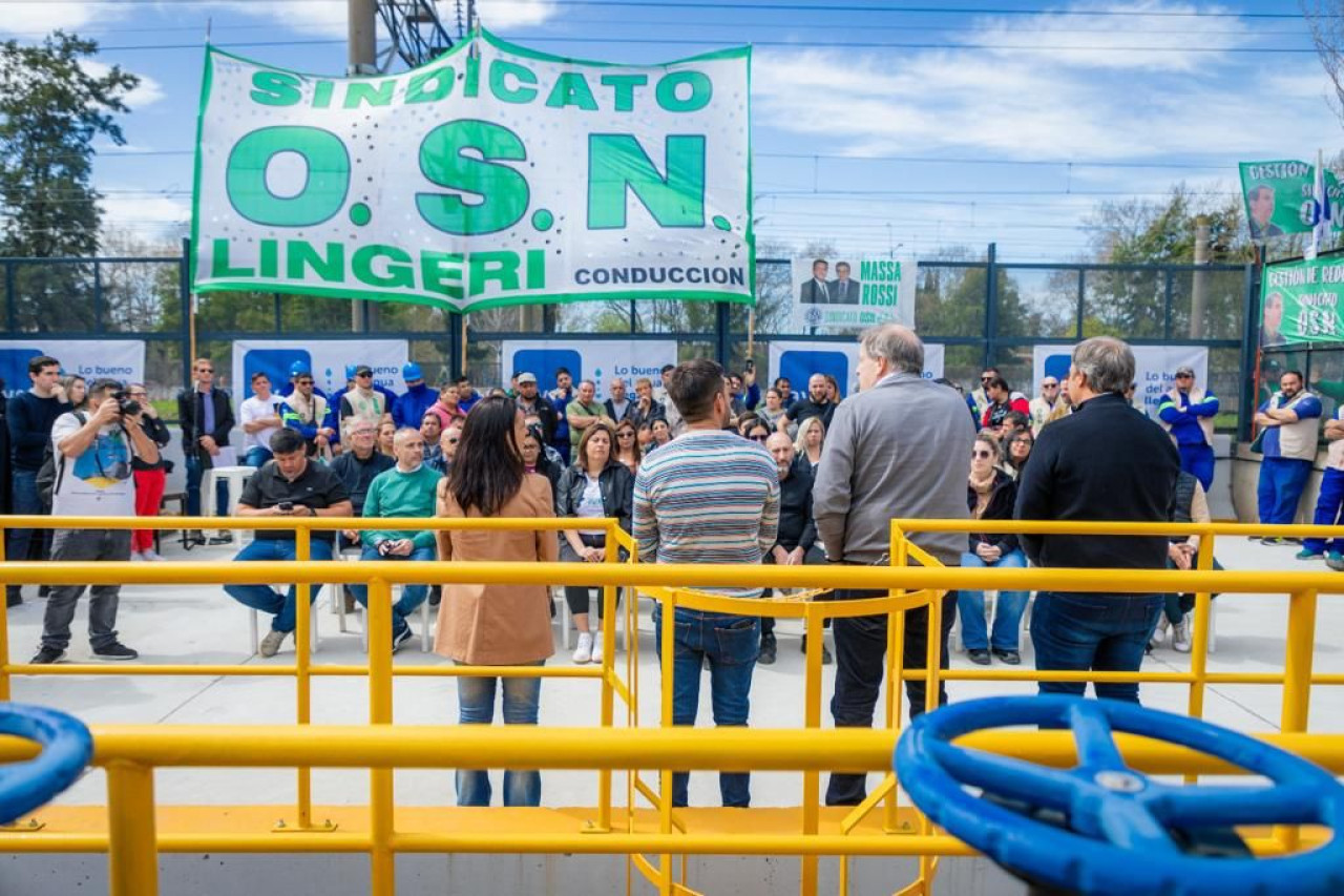 AySA inauguró una nueva estación de bombeo cloacal beneficiando a 7.100 habitantes de Almirante Brown. Foto: AYSA.