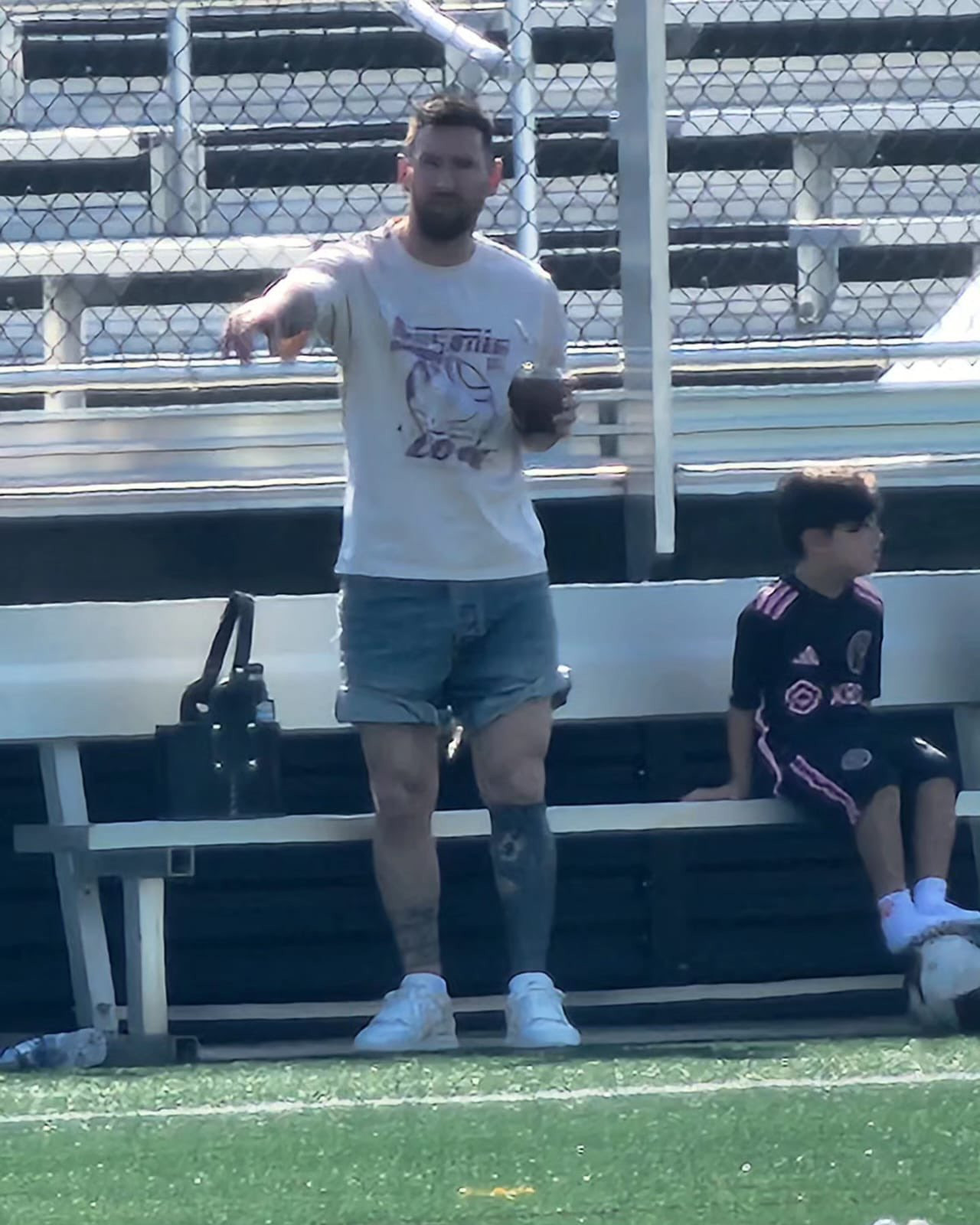 Lionel Messi fue a ver las inferiores del Inter Miami.