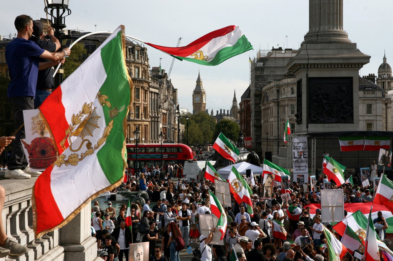 Las protestas en Irán por el aniversario de la muerte de Mahsa Amini. Foto: Reuters.