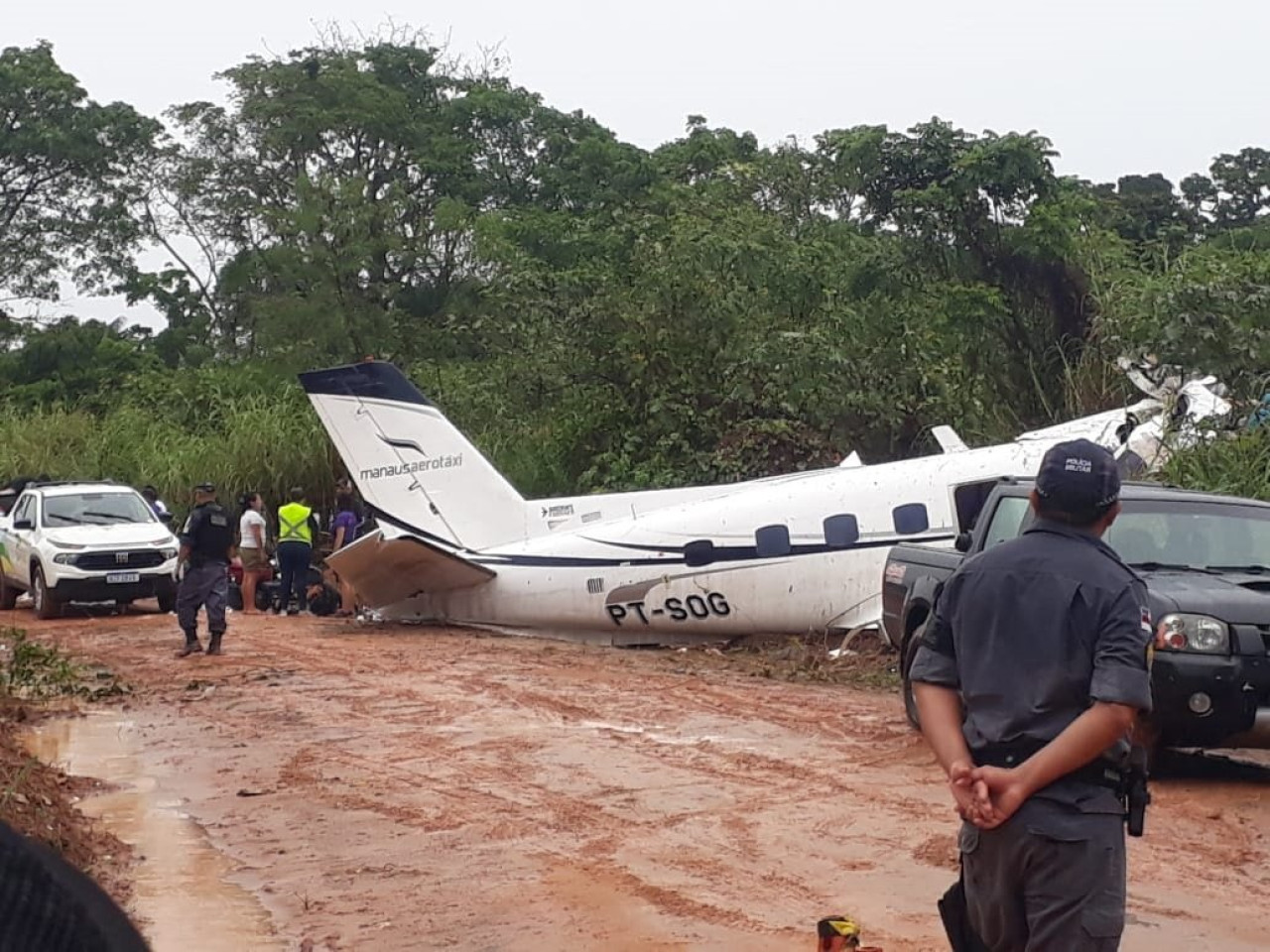 Una avioneta se accidentó en la selva amazónica de Brasil. Foto: X.