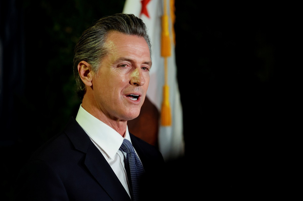 Gavin Newsom, gobernador de California. Foto: Reuters.