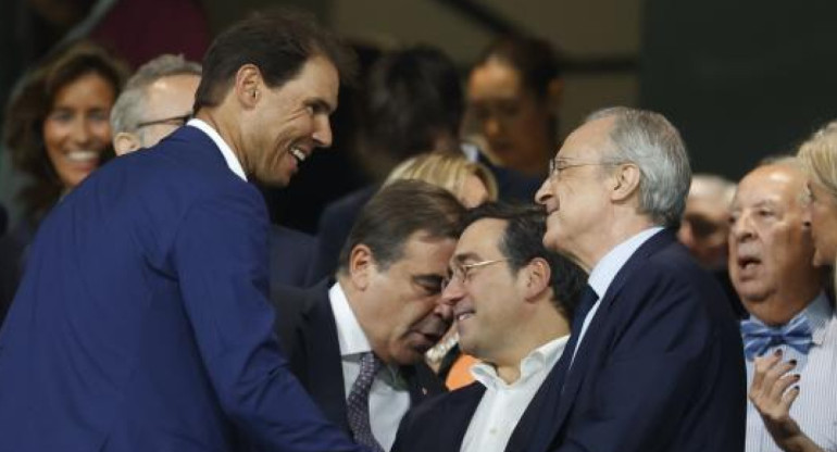 Rafael Nadal junto a Florentino Pérez, actual presidente del Real Madrid