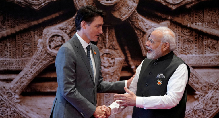 Modi y Trudeau. Foto: Reuters.