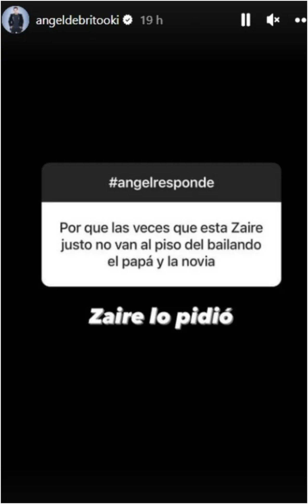 Respuesta de Ángel De Brito. Foto: Instagram @angeldebritooki